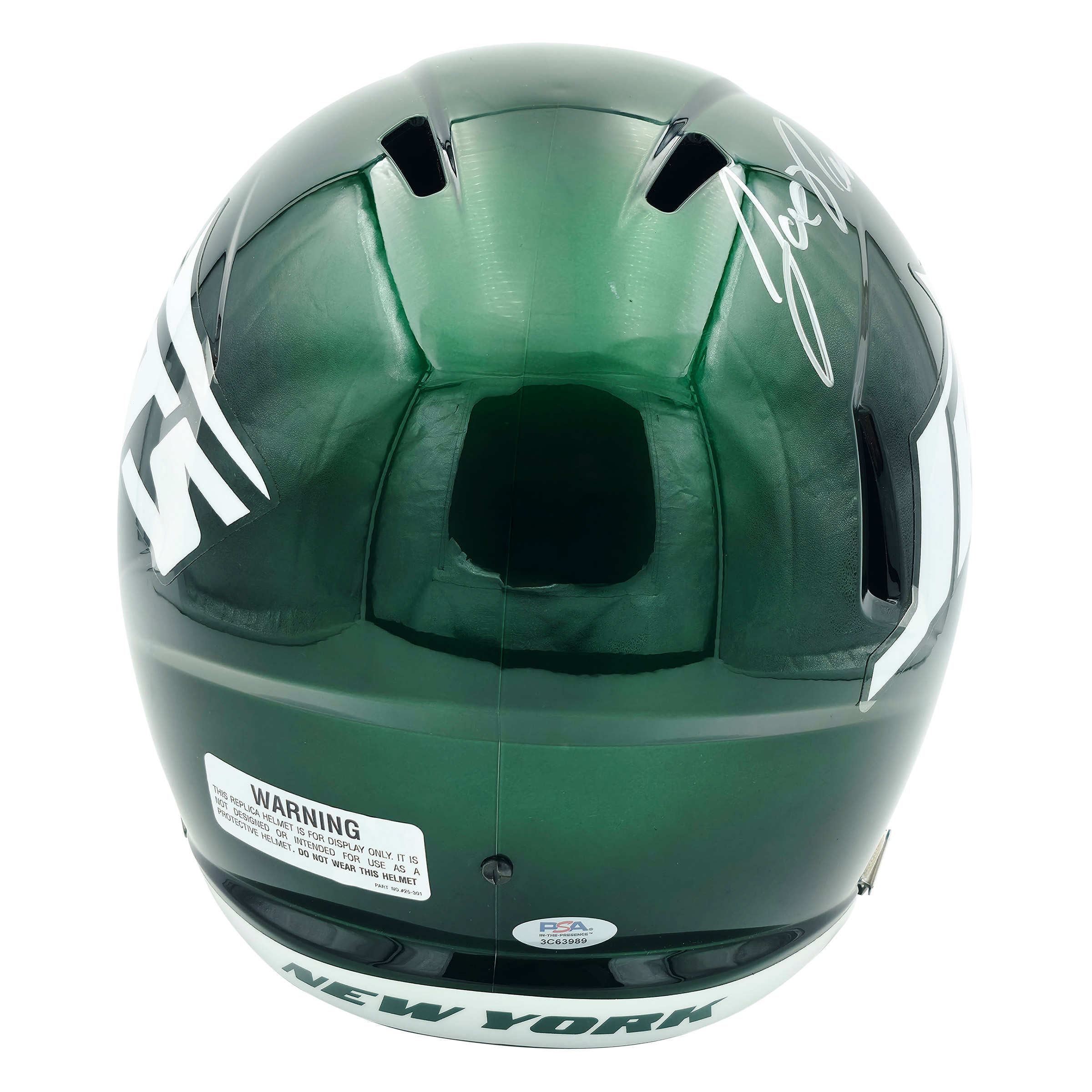 Joe Namath Autographed 2024 New York Jets Green Full Size Speed