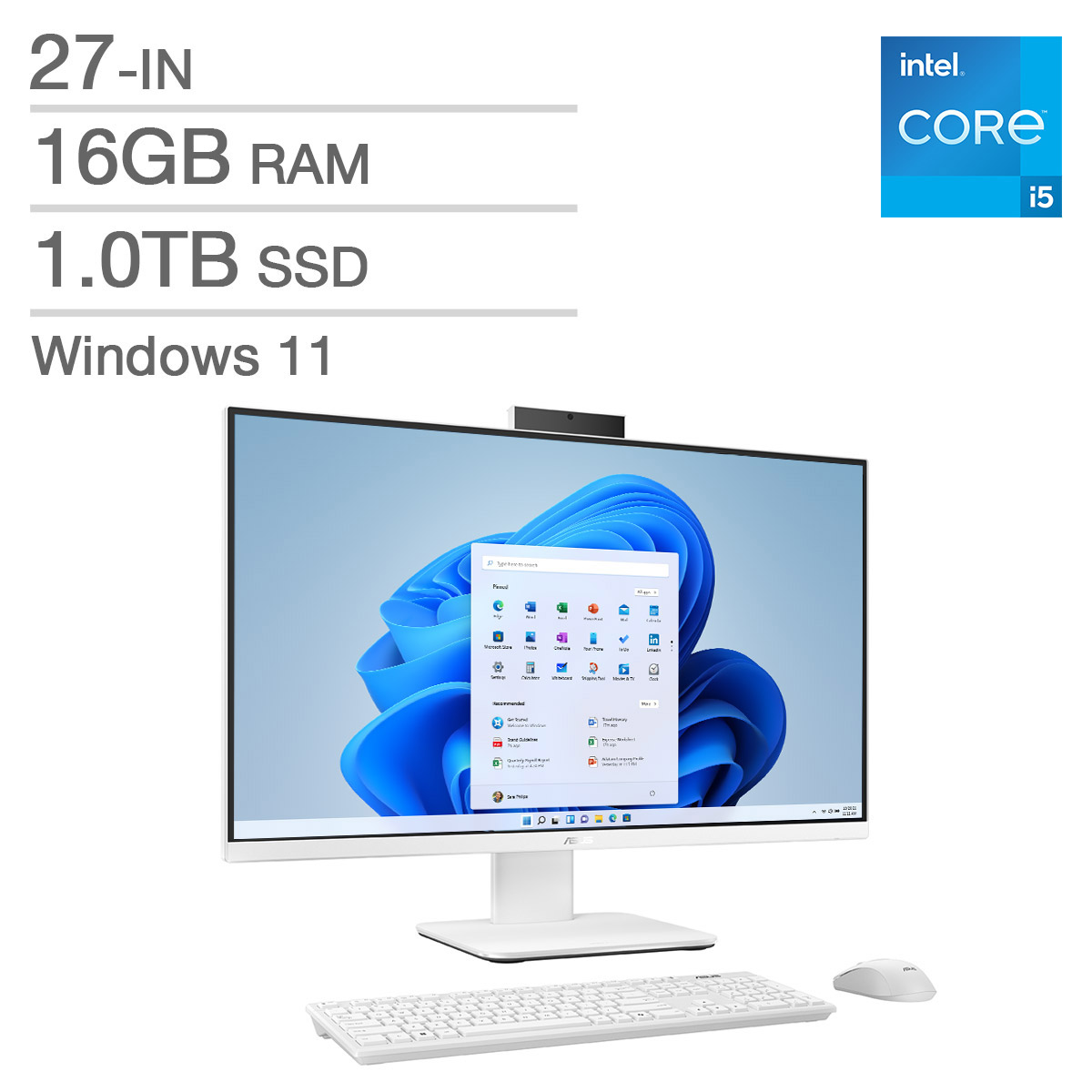ASUS 27-in All-in-One Desktop, Intel Core i5-13420H – 16GB RAM, 1TB SSD