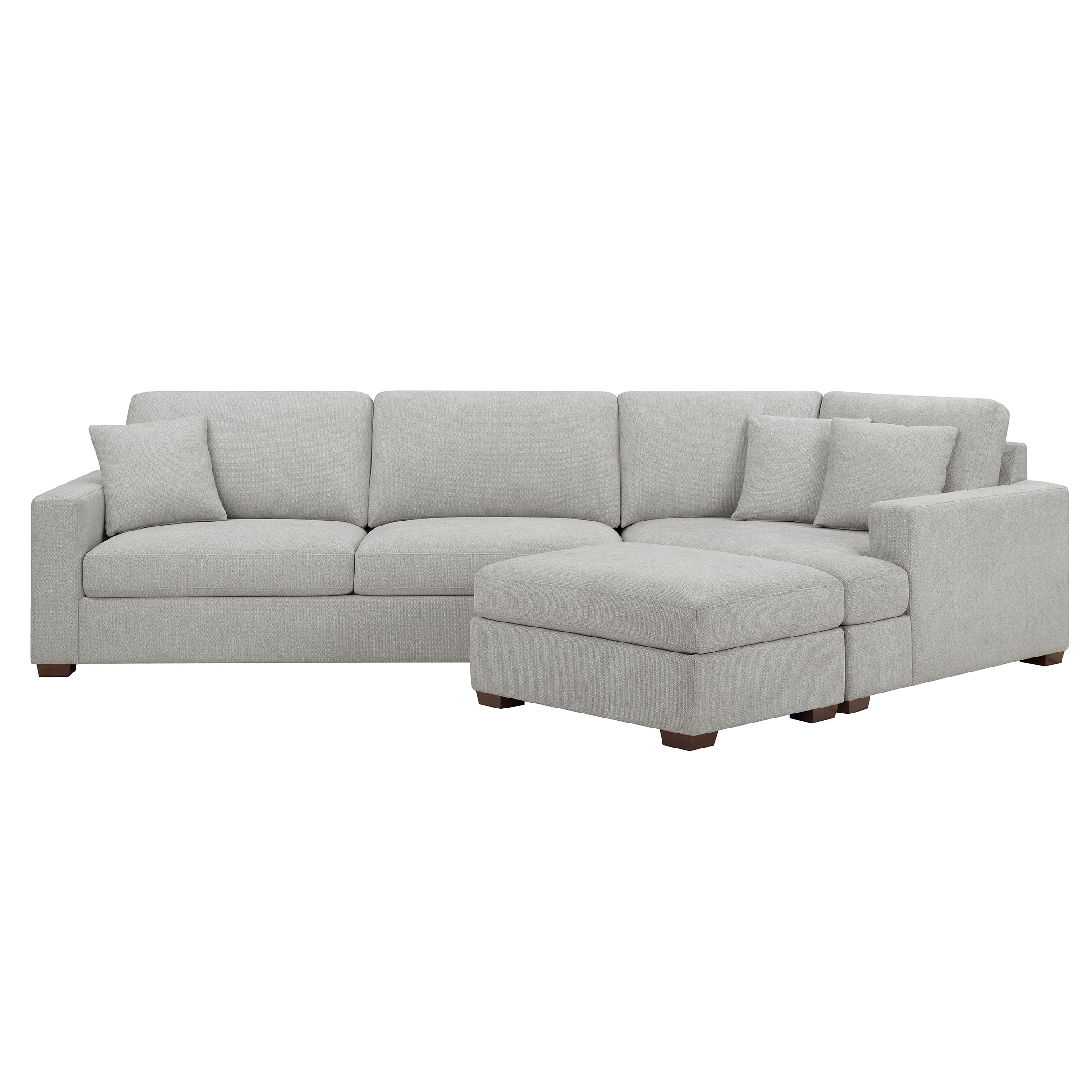 Thomasville Ezra Fabric Sectional with Ottoman | Costco