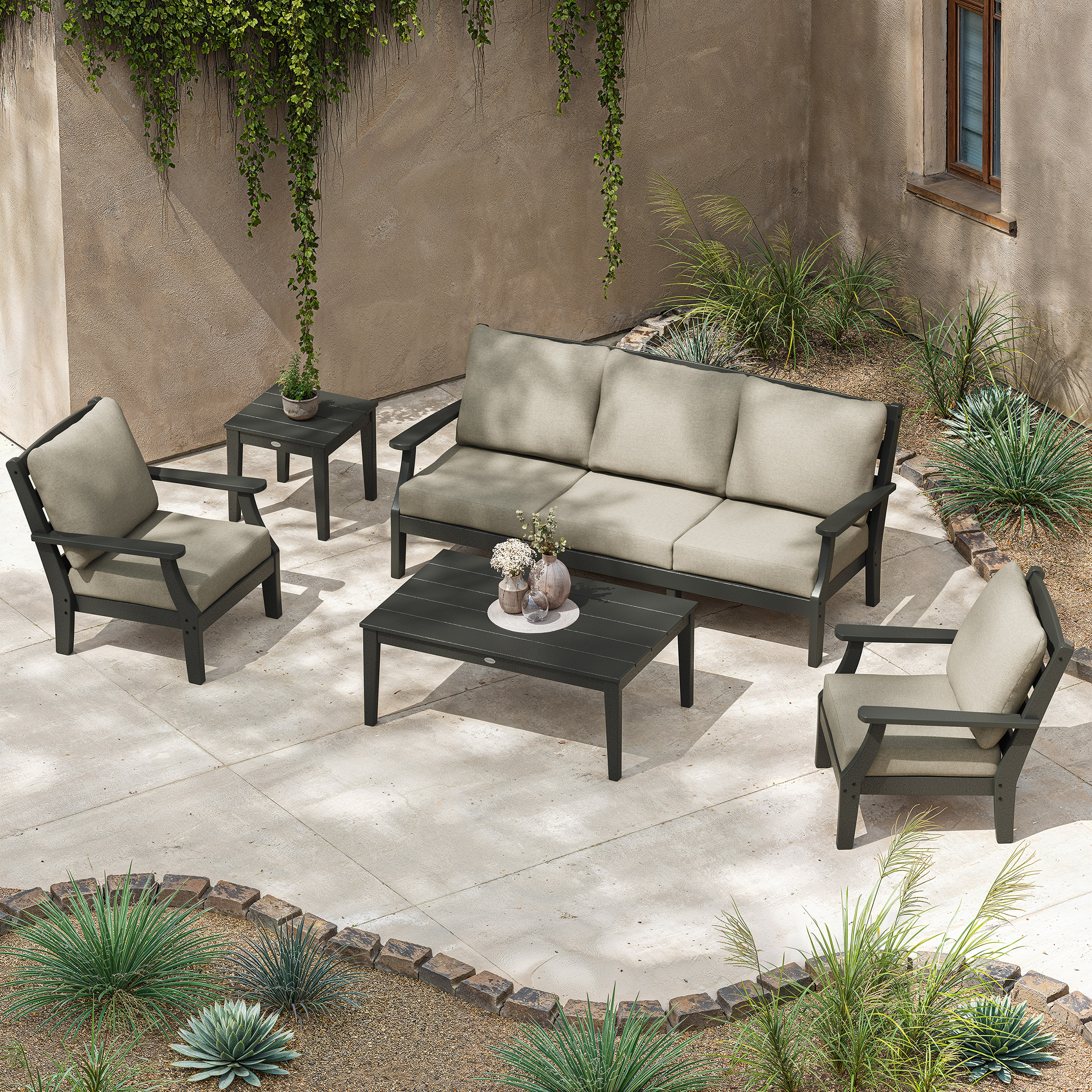 POLYWOOD Chesapeake 5-piece Outdoor Patio Deep Seating Set | Costco