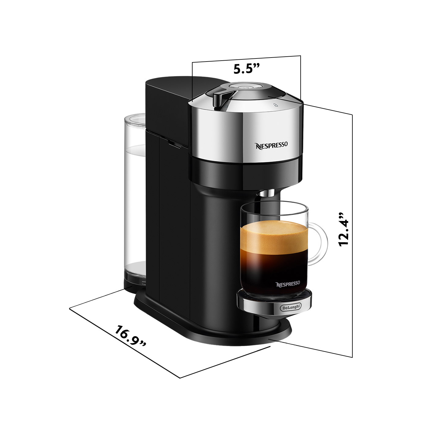 Nespresso Vertuo Next Deluxe with Aeroccino 3 and 32