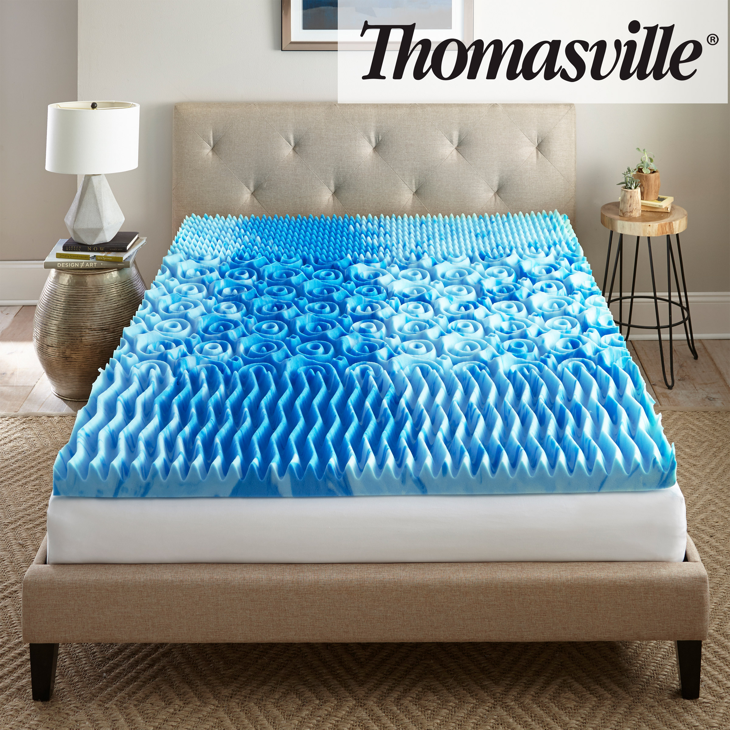 Thomasville 3” Multi-Zone Cooling Gel Foam Mattress Topper