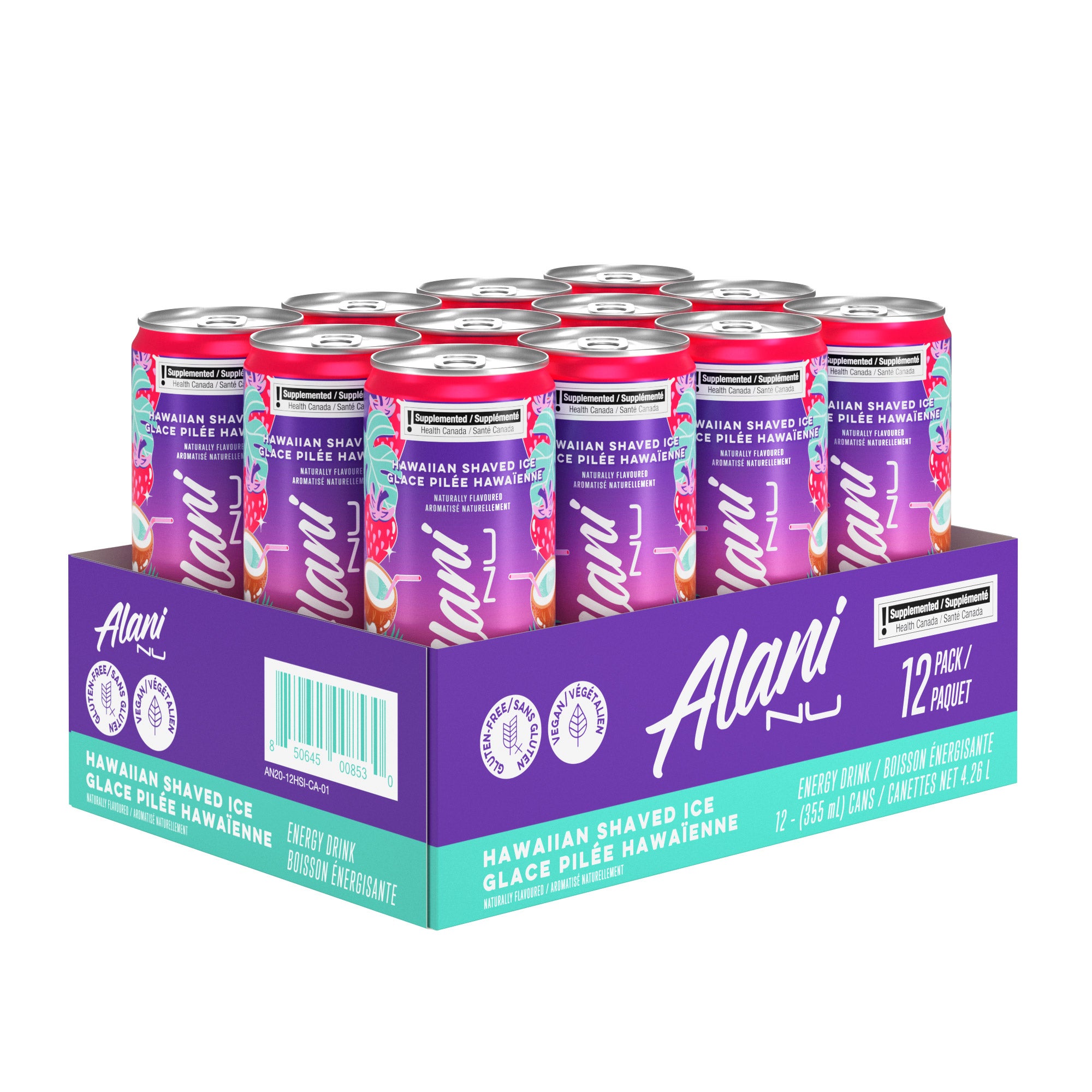 Alani Nu Energy Drink Hawaiian Shaved Ice 355 mL 12-pack | Costco