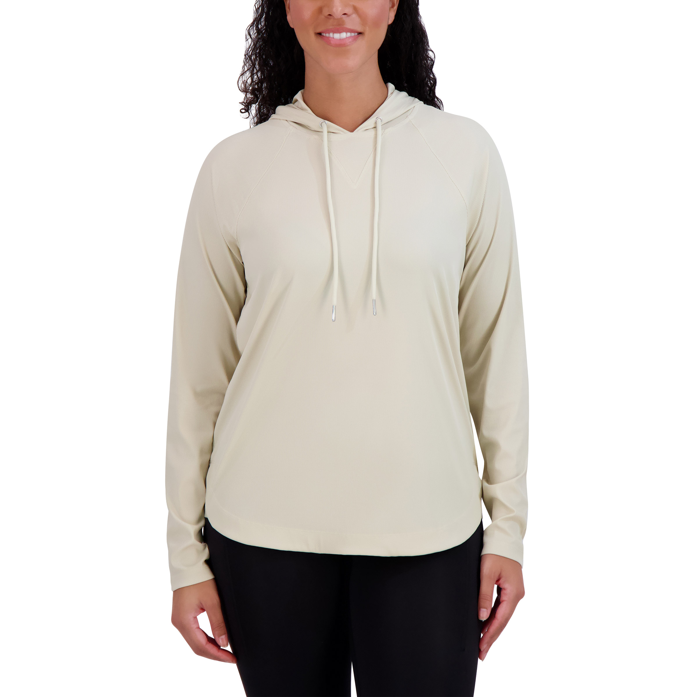 Sage Women's Long Sleeve Ribbed Hoodie