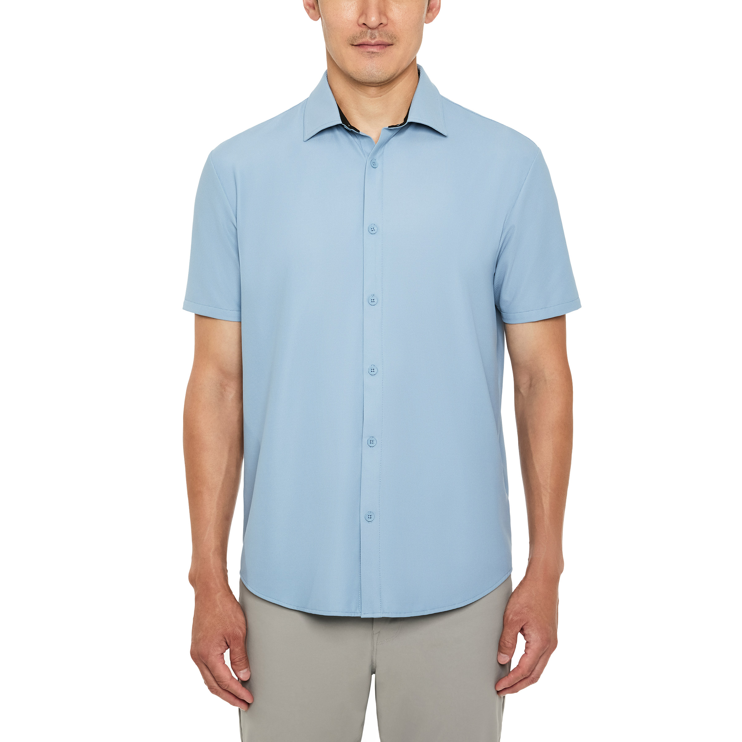 costco dress shirts men Kirkland Signature Men's Traditional Fit Dress Shirt, Blue White Plaid