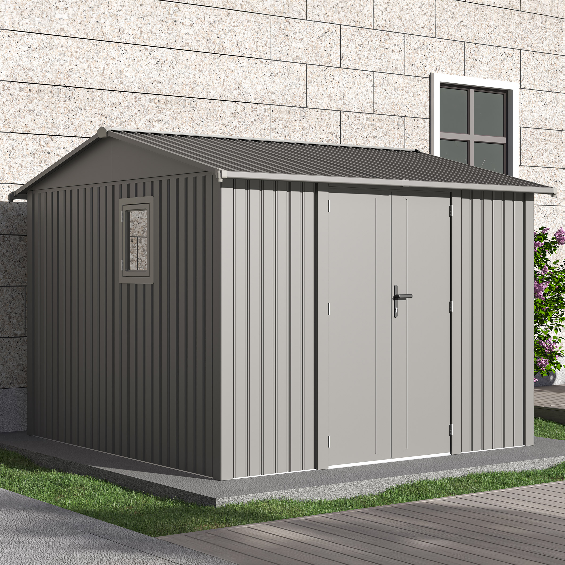 Willow Metal Shed - Slate
