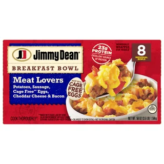 Jimmy Dean Breakfast Bowl, Meat Lovers, 7 oz, 8-count