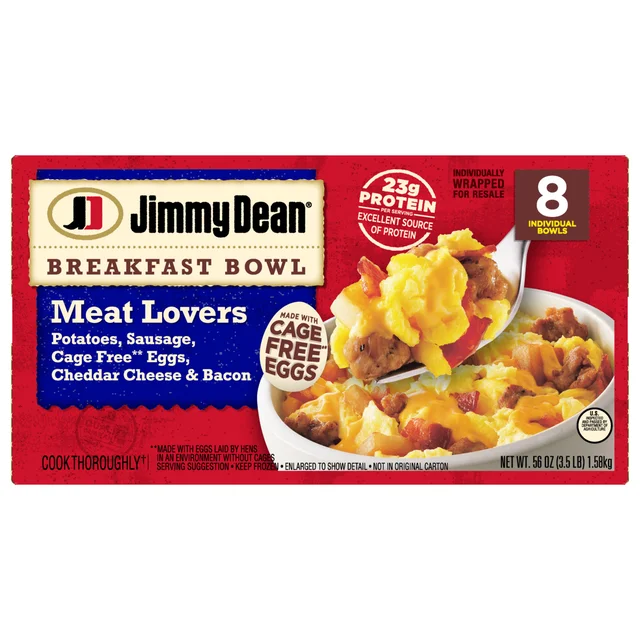 Jimmy Dean Breakfast Bowl, Meat Lovers, 7 oz, 8-count