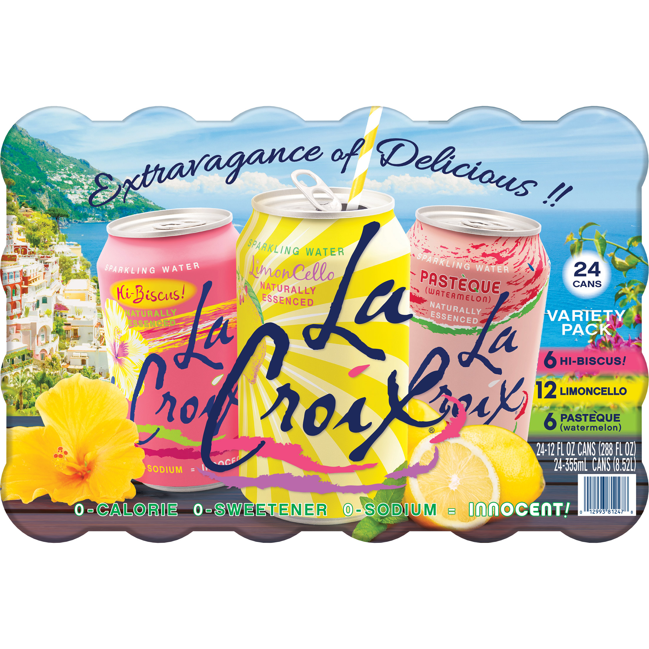LaCroix Sparkling Water, Variety Pack, 12 fl oz, 24-count | Costco