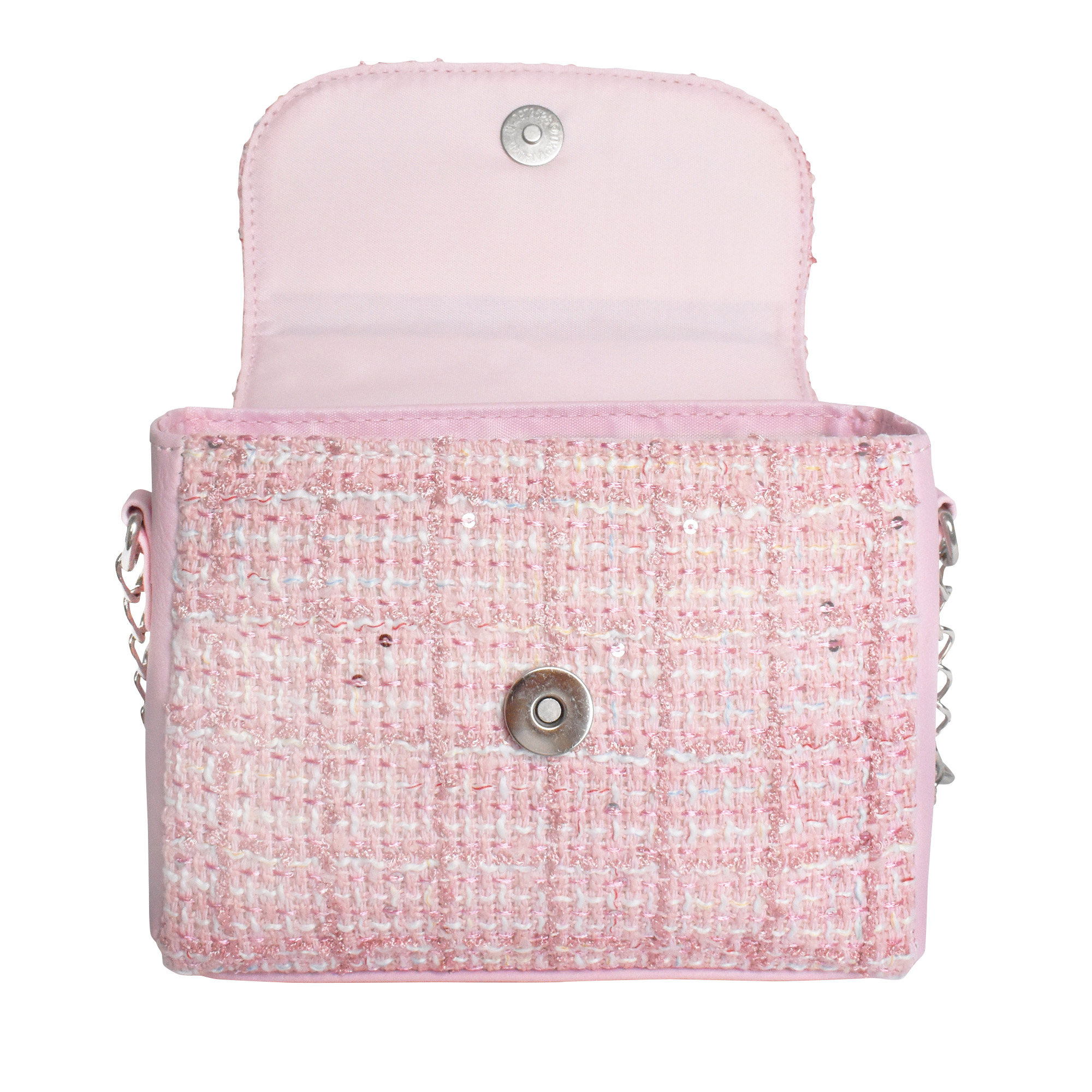 OMG Accessories Tweed Butterfly Applique Mini Flap Bag | Costco