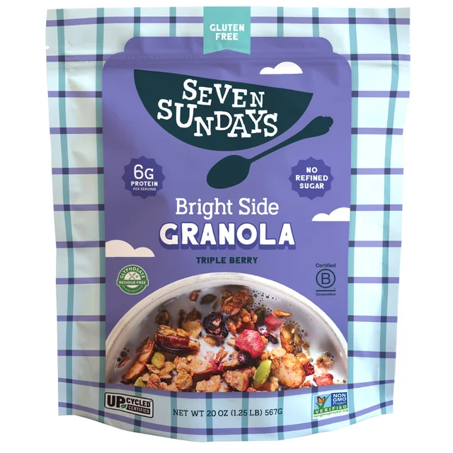 SEVEN SUNDAYS TRIPLE BERRY GRANOLA 20 OUNCE BAG