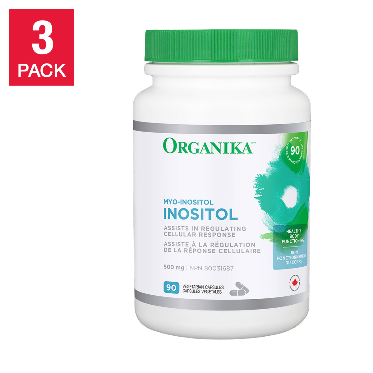Organika Myo-inositol 500 mg 3 x 90 Capsules