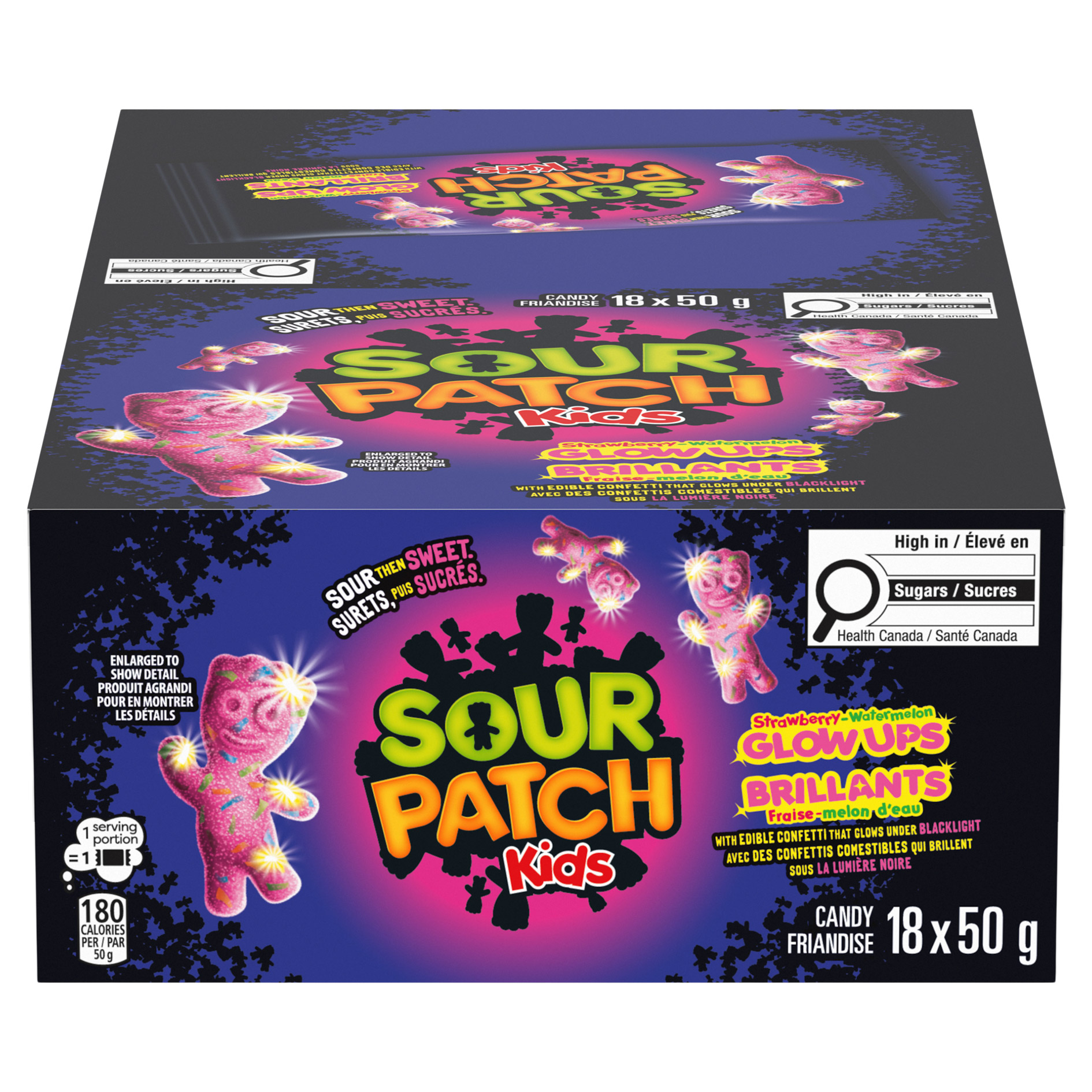 Maynards Sour Patch Kids Glow Ups, 18 × 50 g