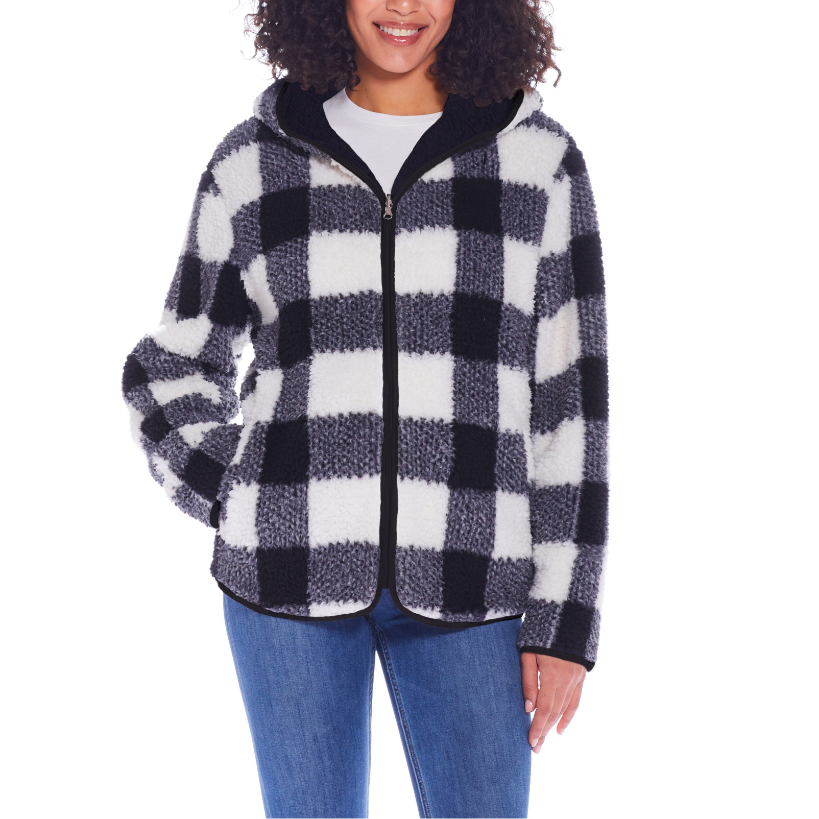 Weatherproof Women's Reversible Sherpa Hoodie