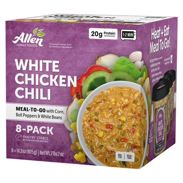 ALLEN FAMILY FOODS WHITE CHICKEN CHILI 8/14.58 OZ