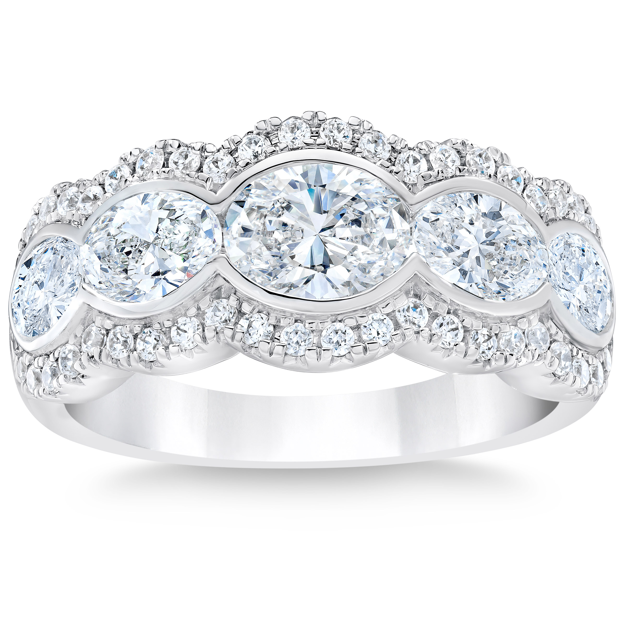 Unique Three Stone Diamond Rings