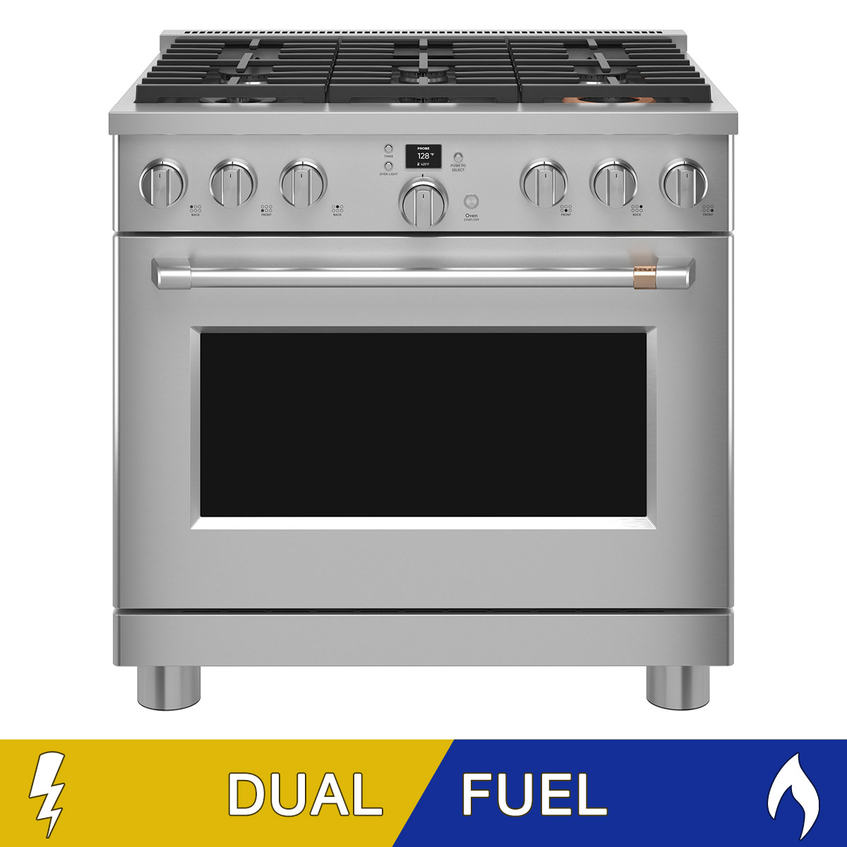 Café 36" 5.75 cu. ft. DUAL FUEL Professional Range with 6 Burners  WiFi