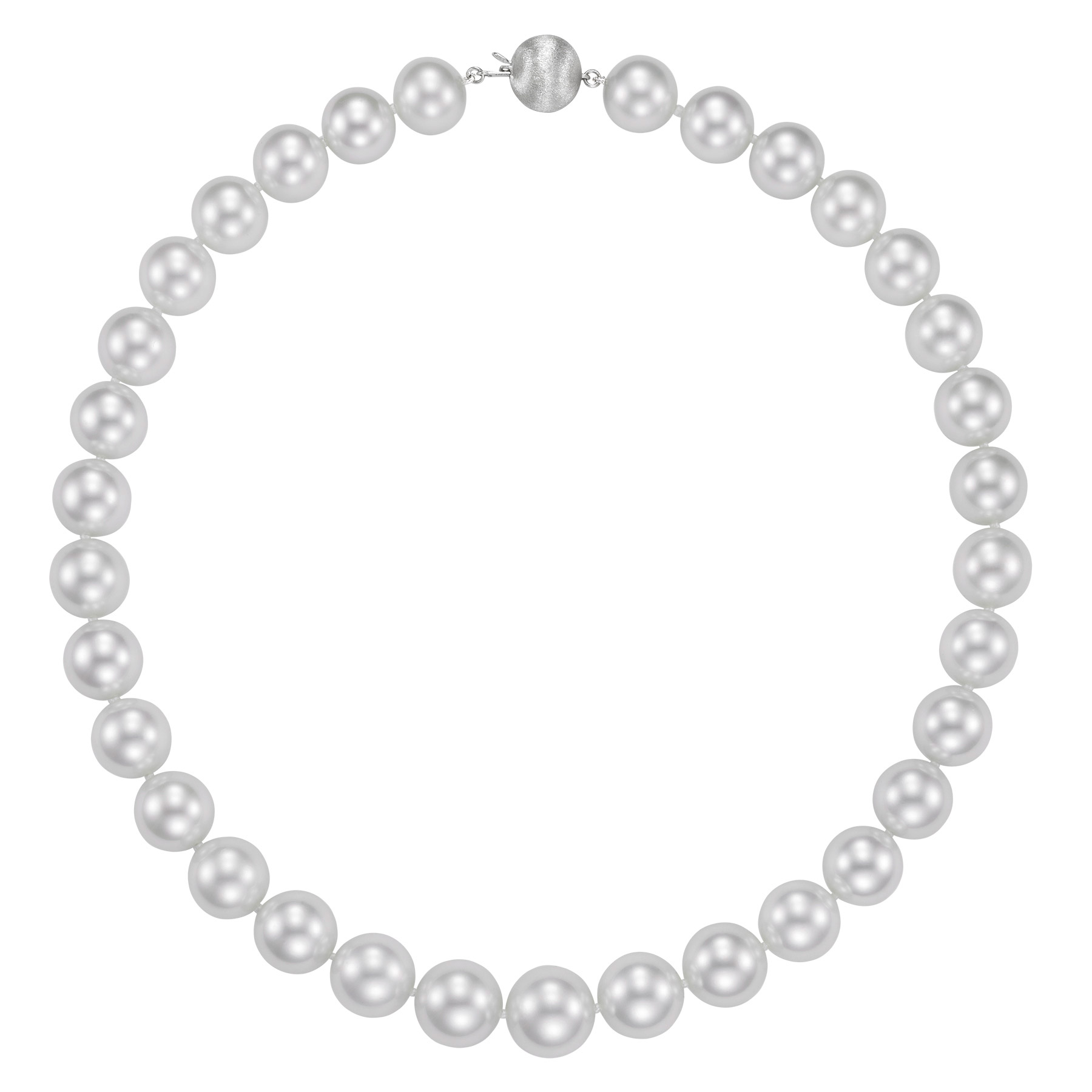South Sea Cultured 12-14.7mm Pearl Strand with 18kt White Gold Clasp