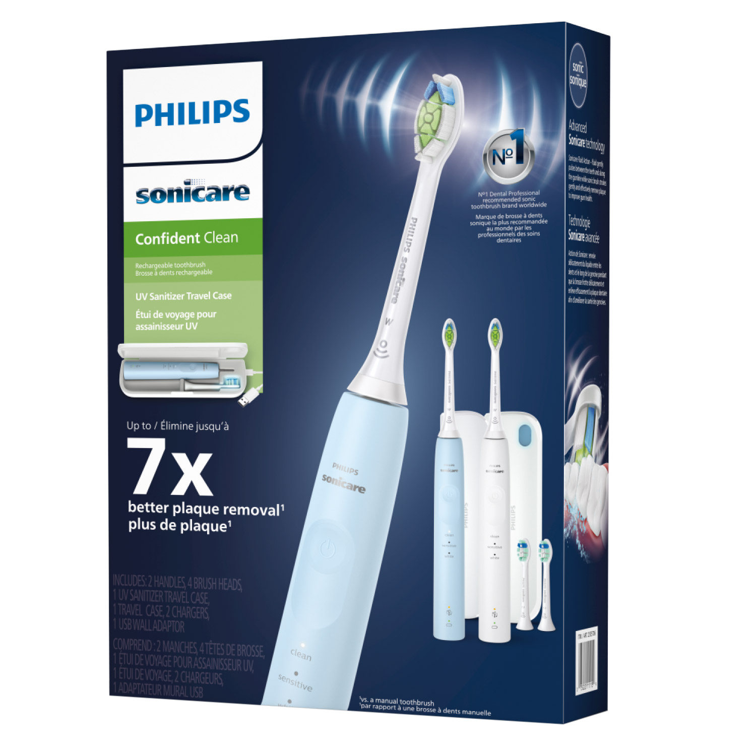 未開封PHILIPS sonicare 5300protective Clean Philips Sonicare Confident Clean with UV Sanitizing Travel Case