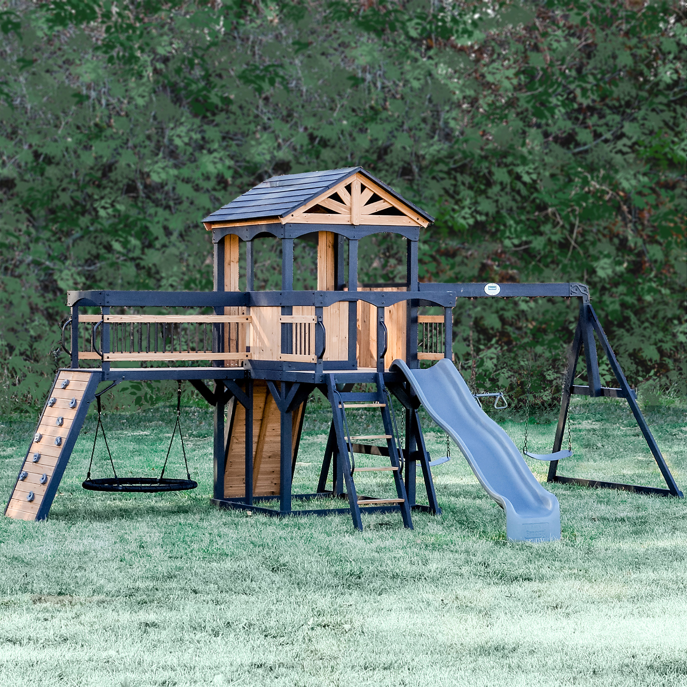 Backyard Discovery Timber Crossing All Cedar Swing Set