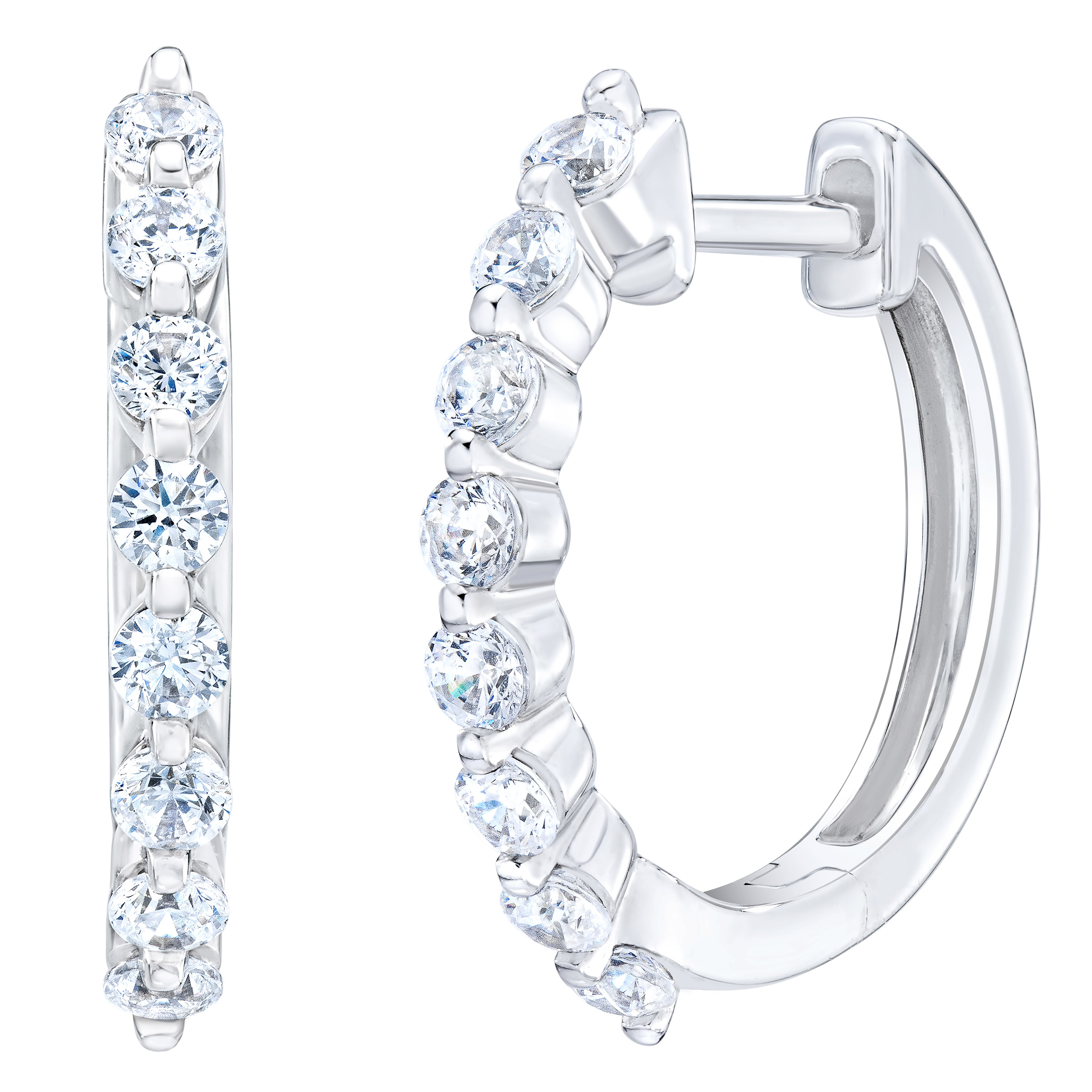 Round Brilliant Diamond Hoop Earrings (0.50 ctw)