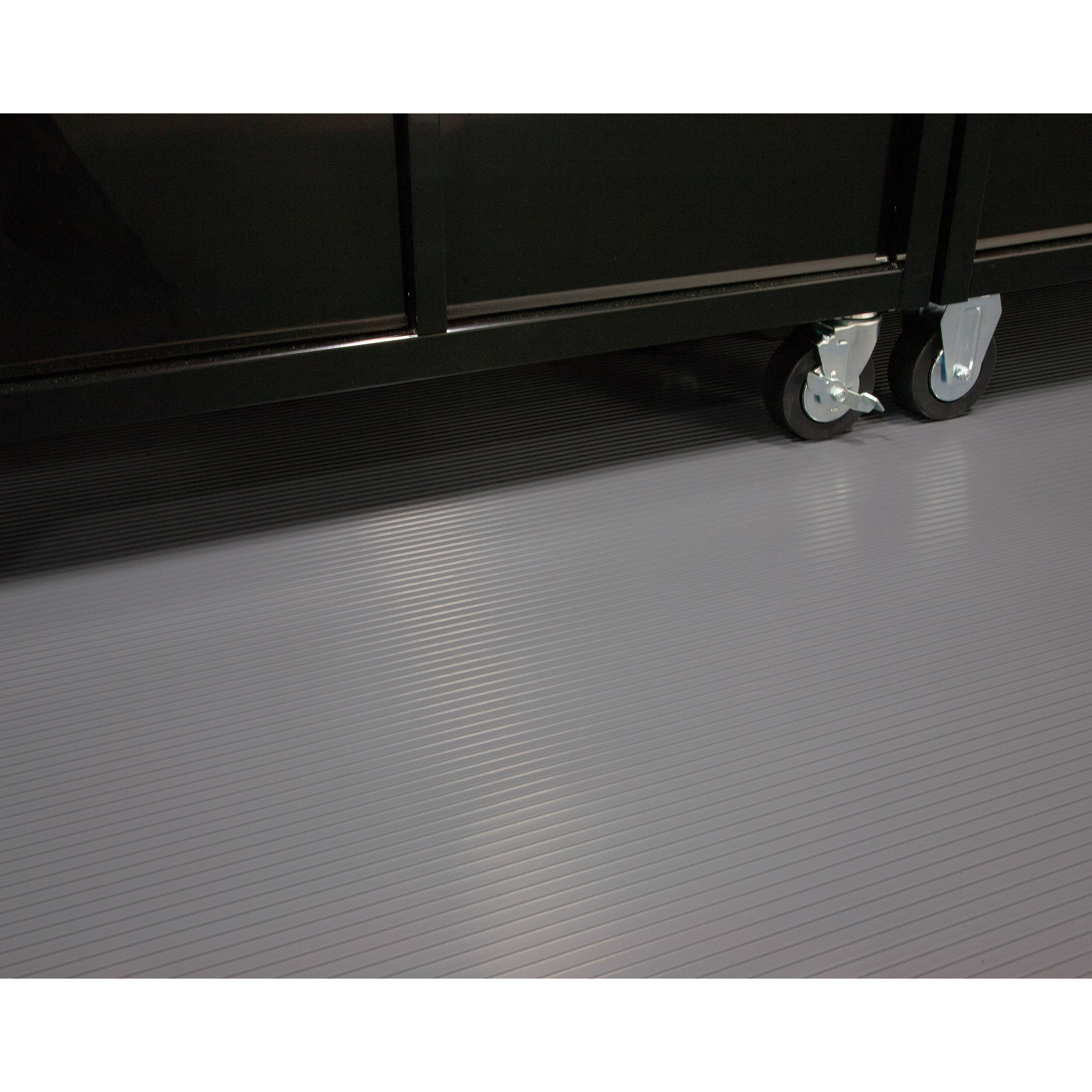 G-Floor Slate Grey Ribbed Tread Roll Out Flooring, 7.5 ft. × 17 ft.
