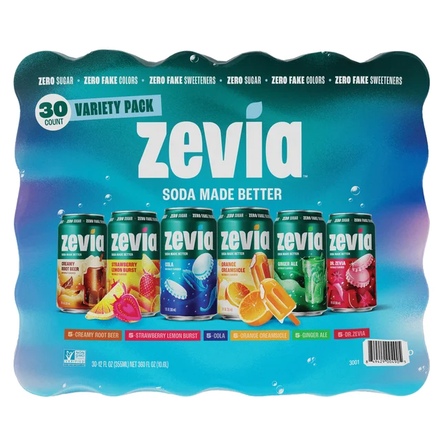 ZEVIA COLA VARIETY PACK 30/12 FL OZ