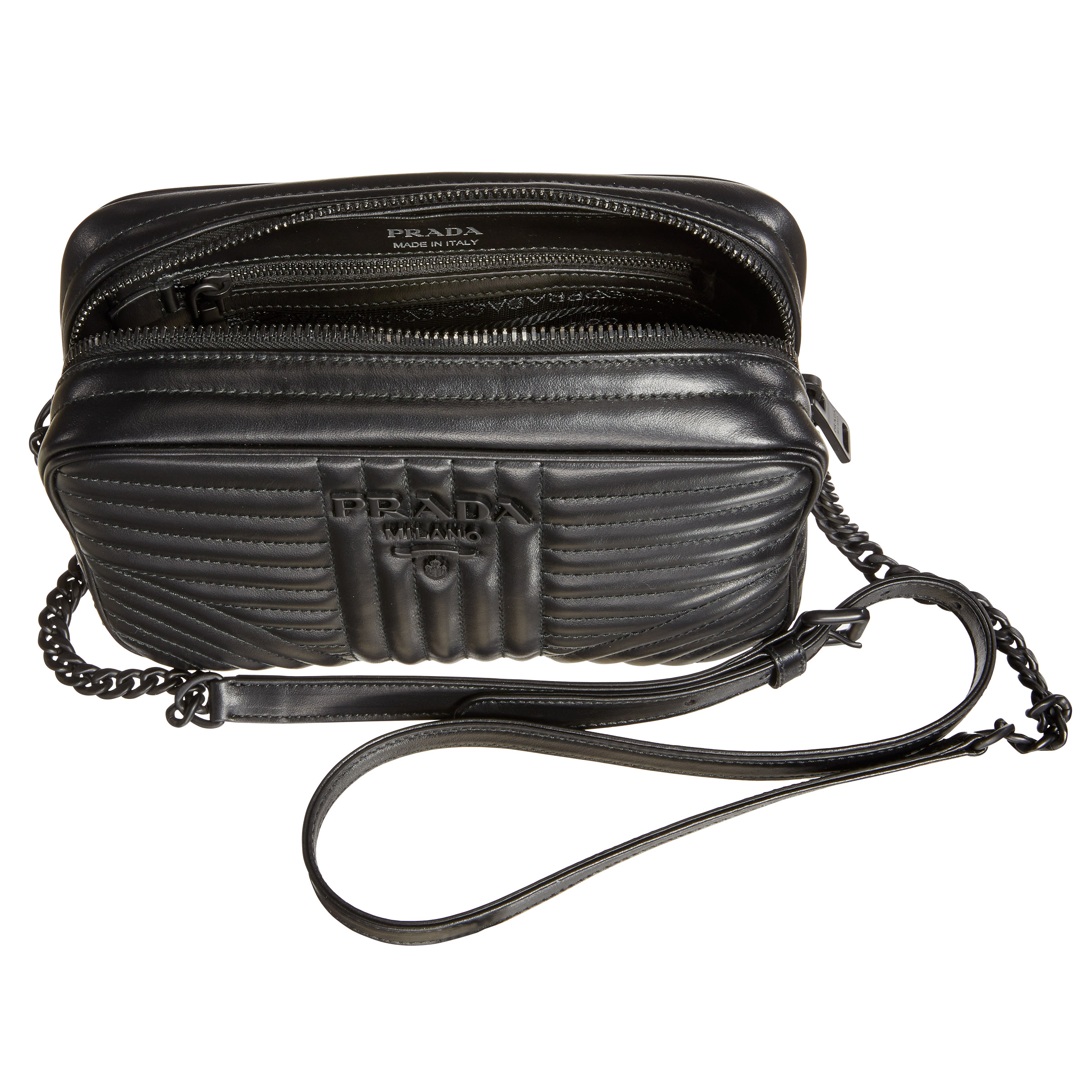 Prada Diagramme Shoulder Bag, Black | Costco