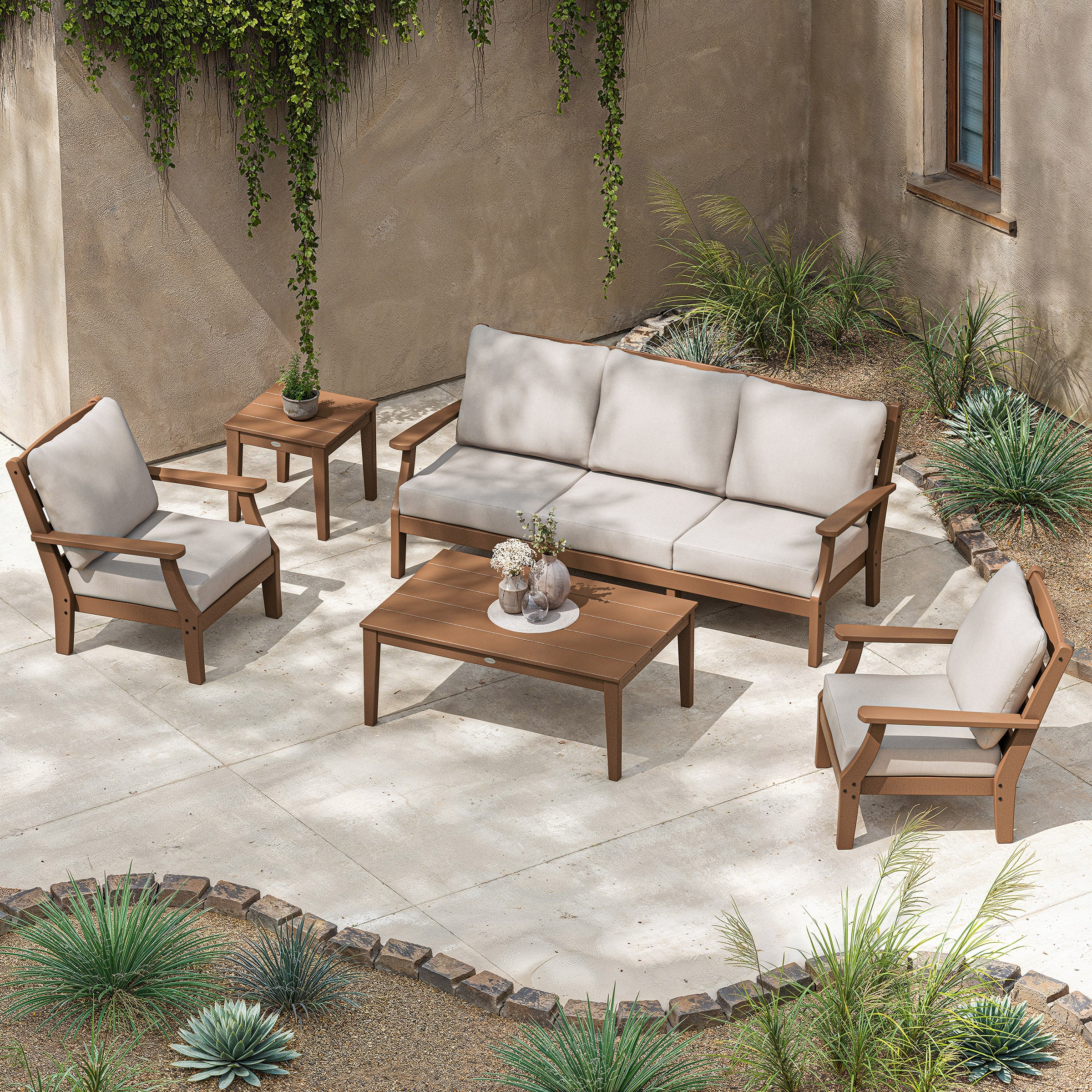 POLYWOOD Chesapeake 5-piece Outdoor Patio Deep Seating Set | Costco