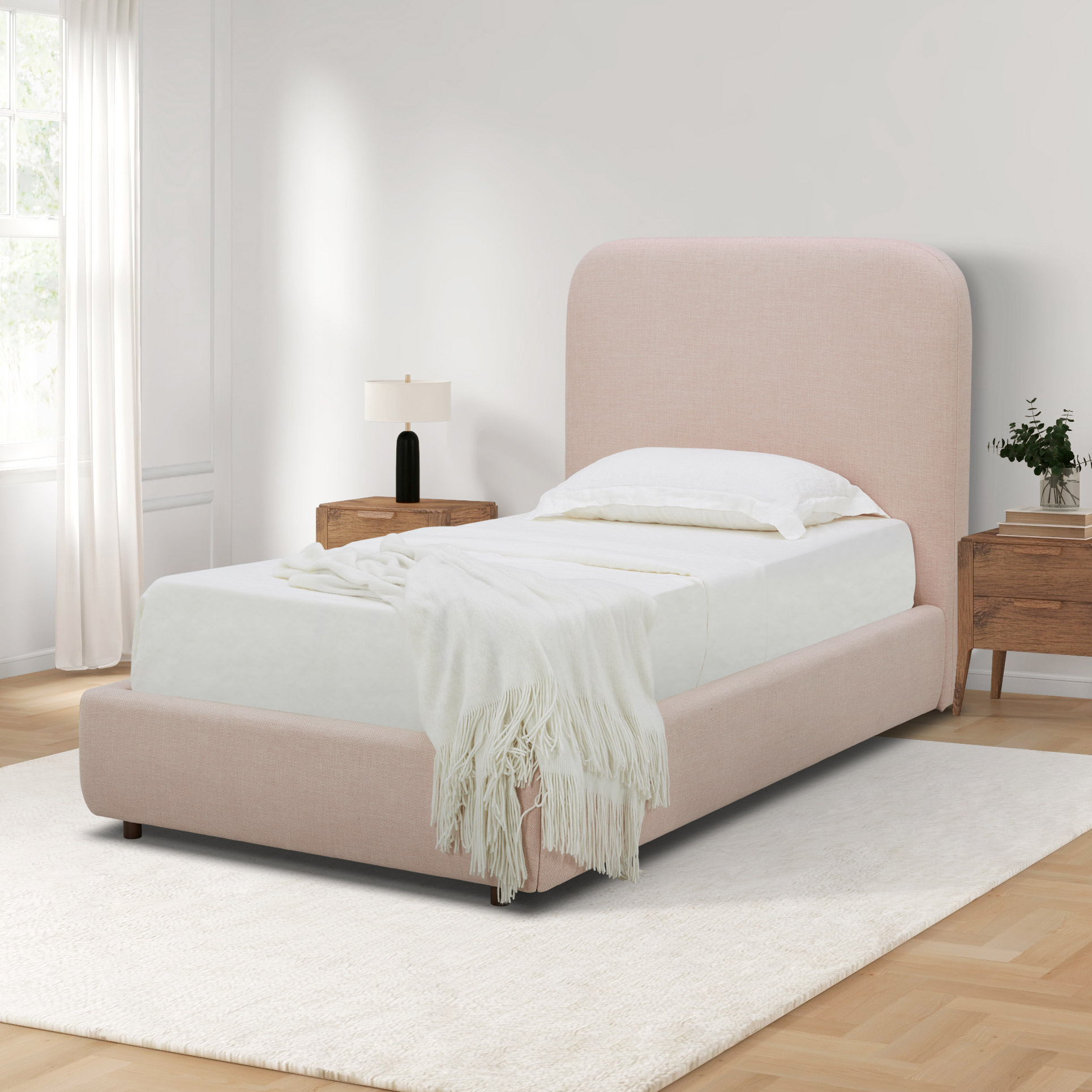 Aiden & Ivy Upholstered Twin Bed