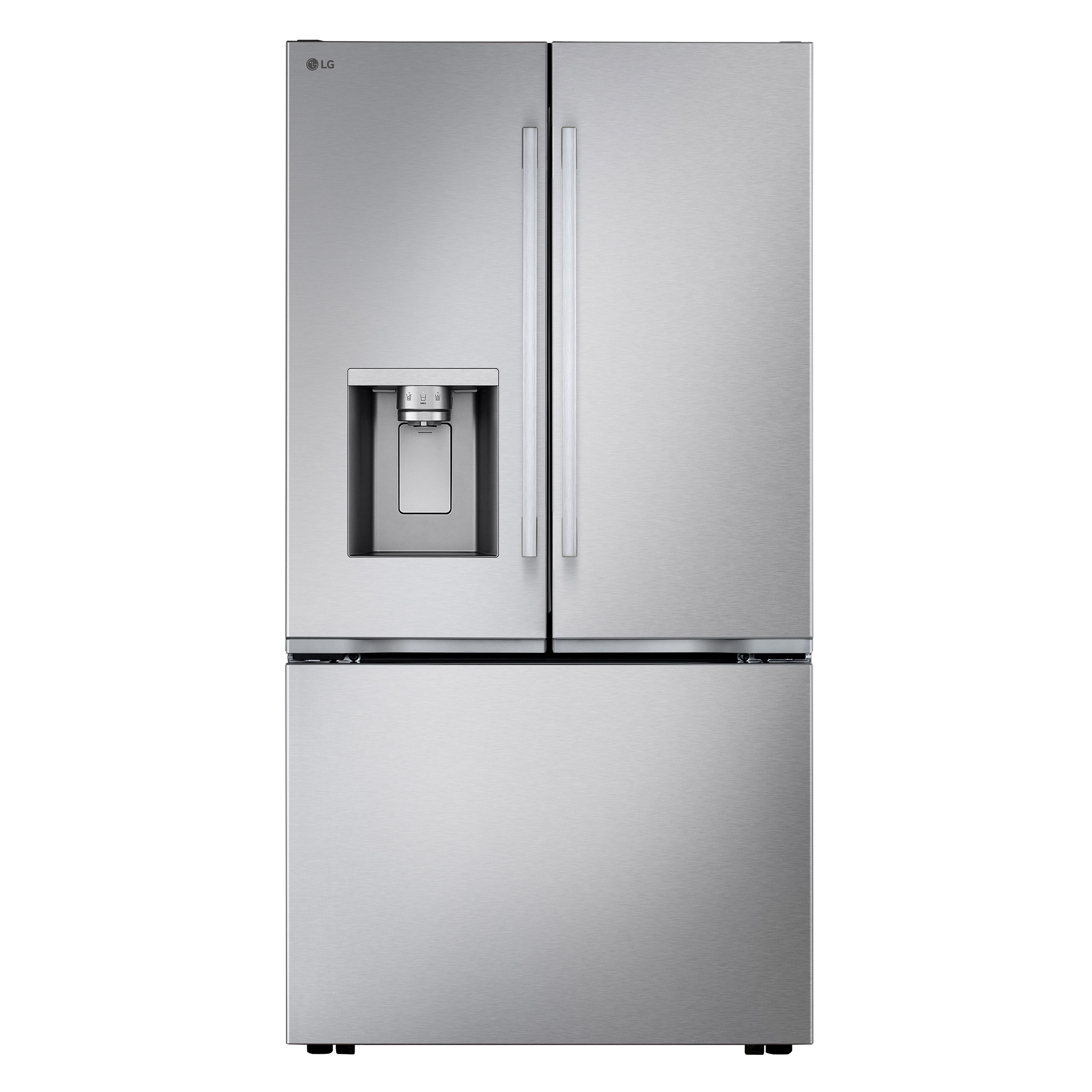 LG 36 in. 23.7 cu ft. Stainless Steel Counter Depth Max French Door Refrigerator with Thin Door Design and Zero Clearance Hinge