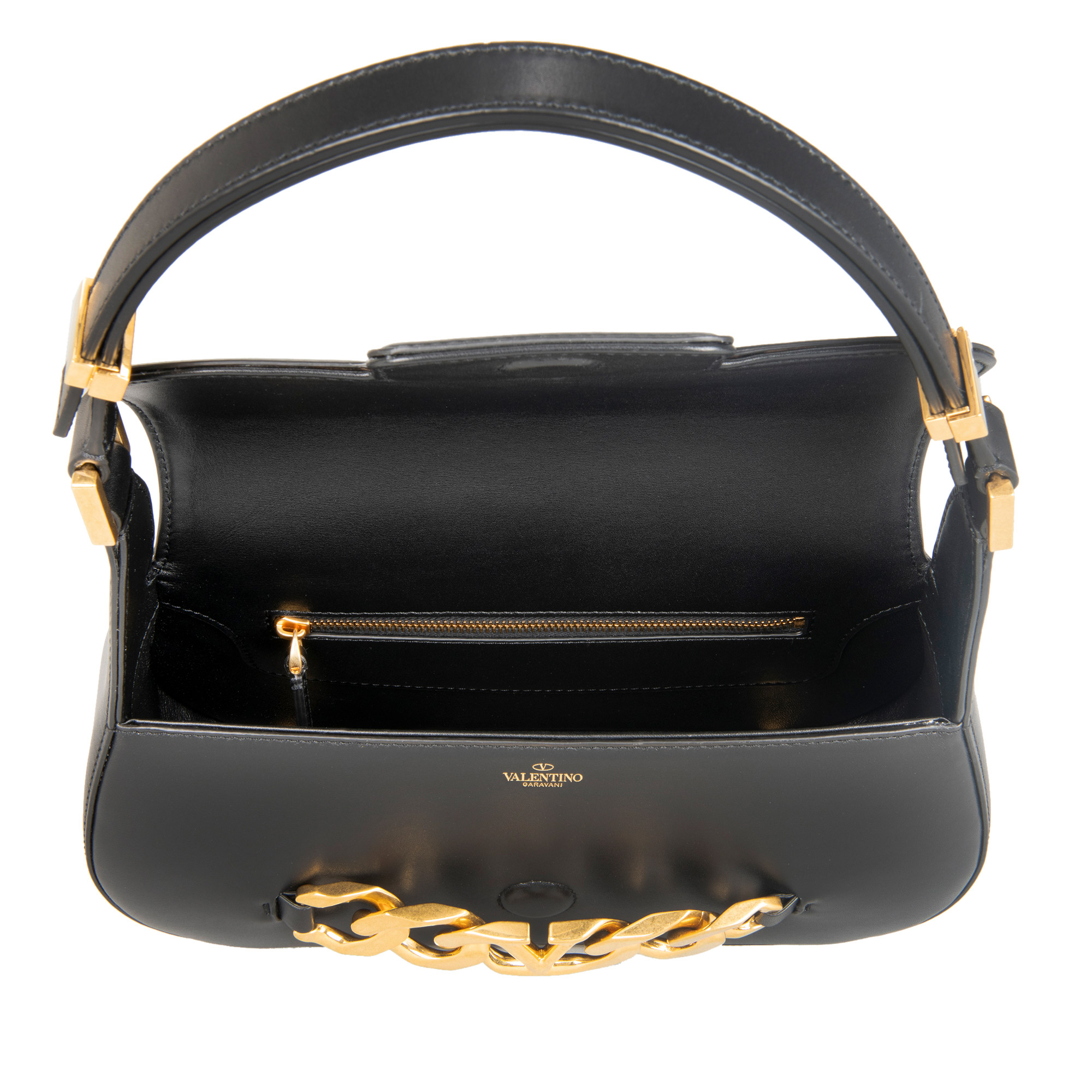 Valentino V Logo Chain Shoulder Bag, Black | Costco