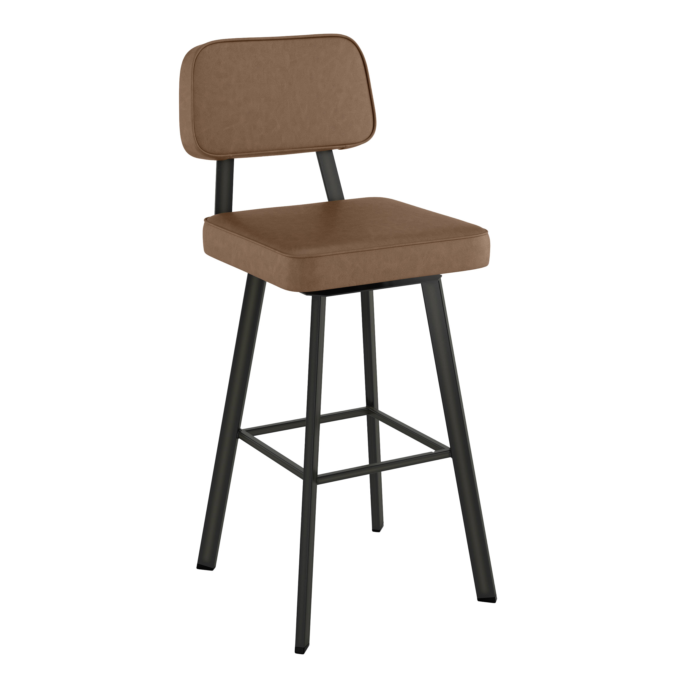 Amisco Clarkson Brown Bar or Counter Stool