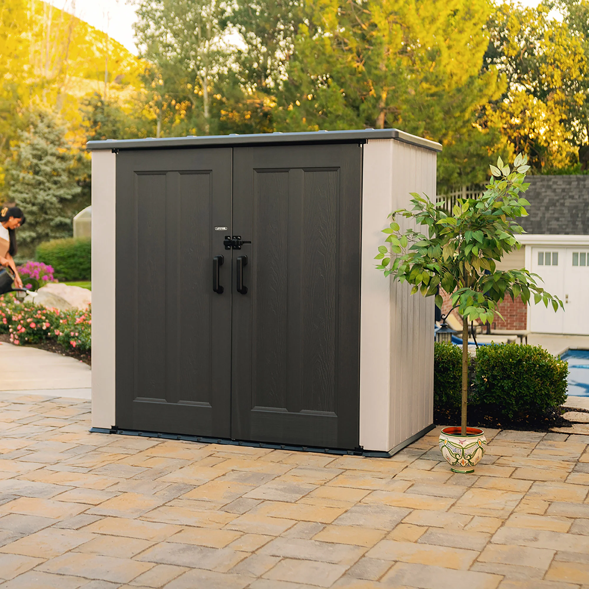 Lifetime Outdoor Utility Storage Shed - 75" x 43" x 69"