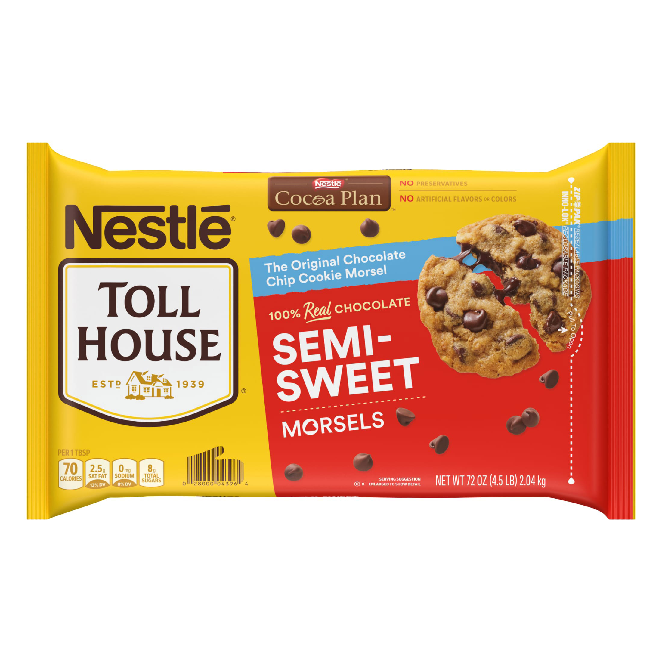 Nestlé Toll House  Semi-Sweet Chocolate Chip Morsels  72 oz