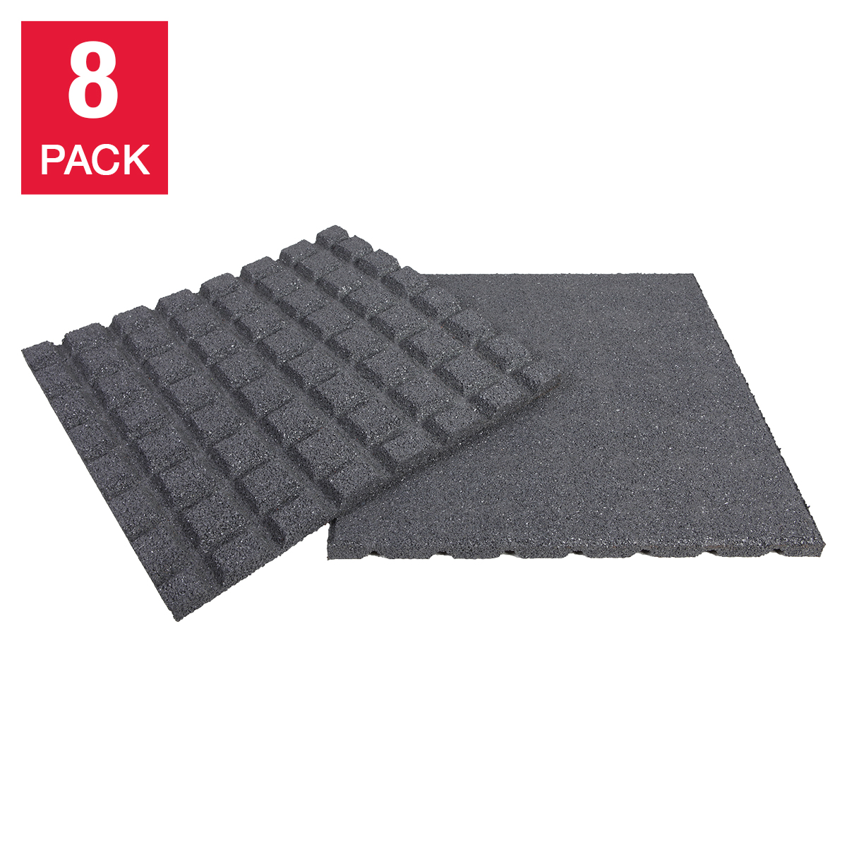 Rubber Outdoor Tiles, 8-pack