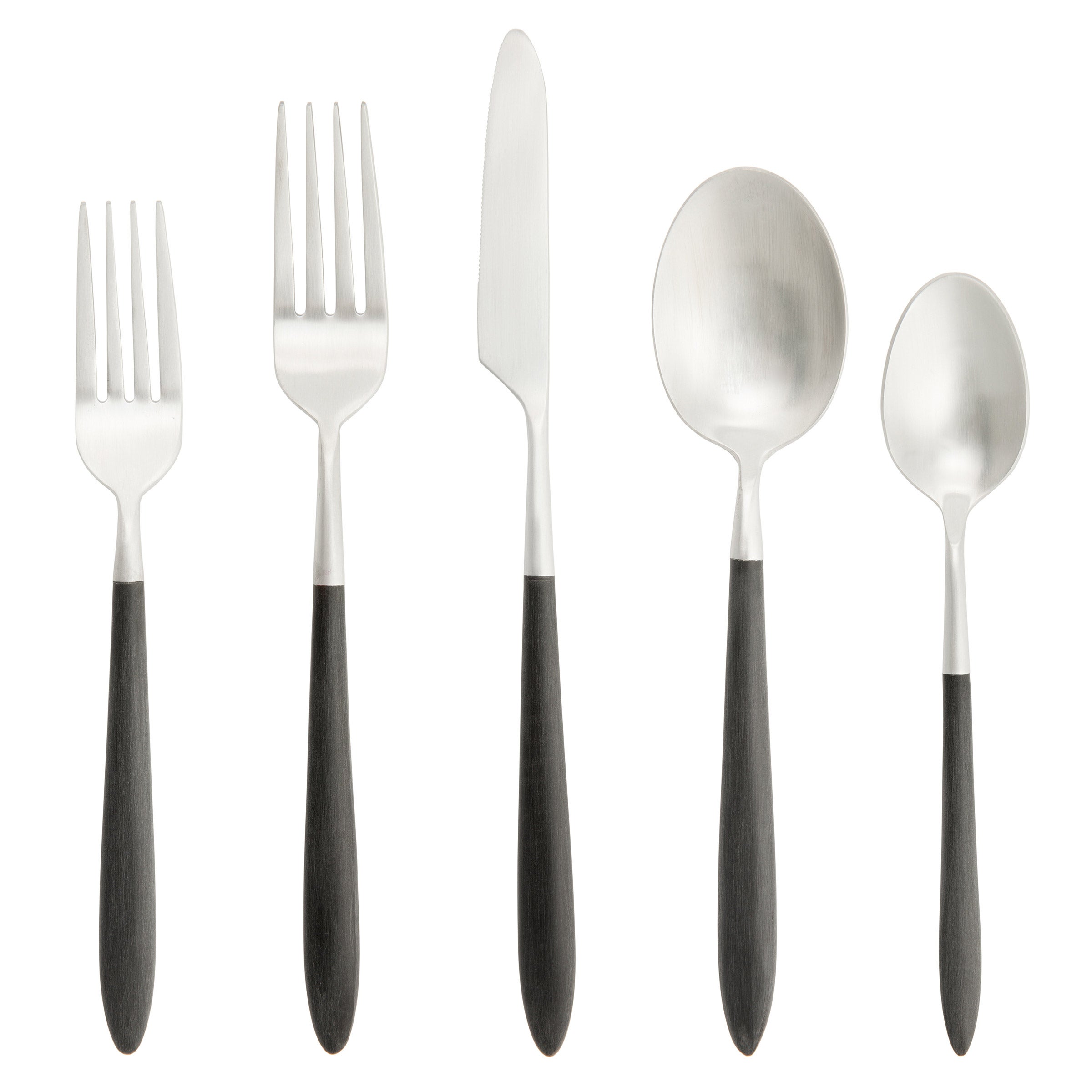 Fortessa Velo Black and Brushed 20-piece Flatware Set | Costco