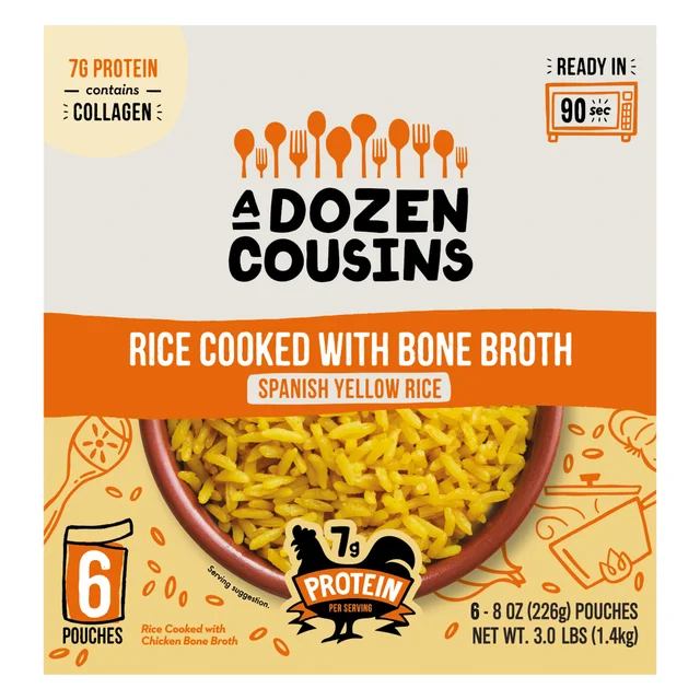 VERDE VALLE FOODS BONE BROTH RICE 6/8 OZ