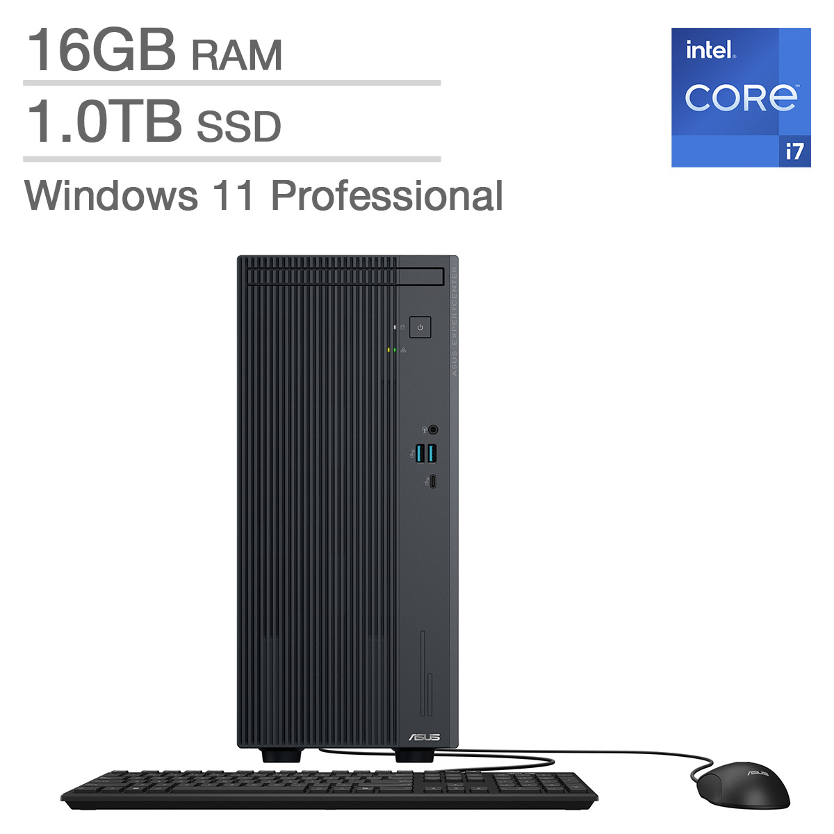 ASUS ExpertCenter P500 Mini-Desktop, Intel Core i7-13620H - 16GB RAM, 1TB SSD