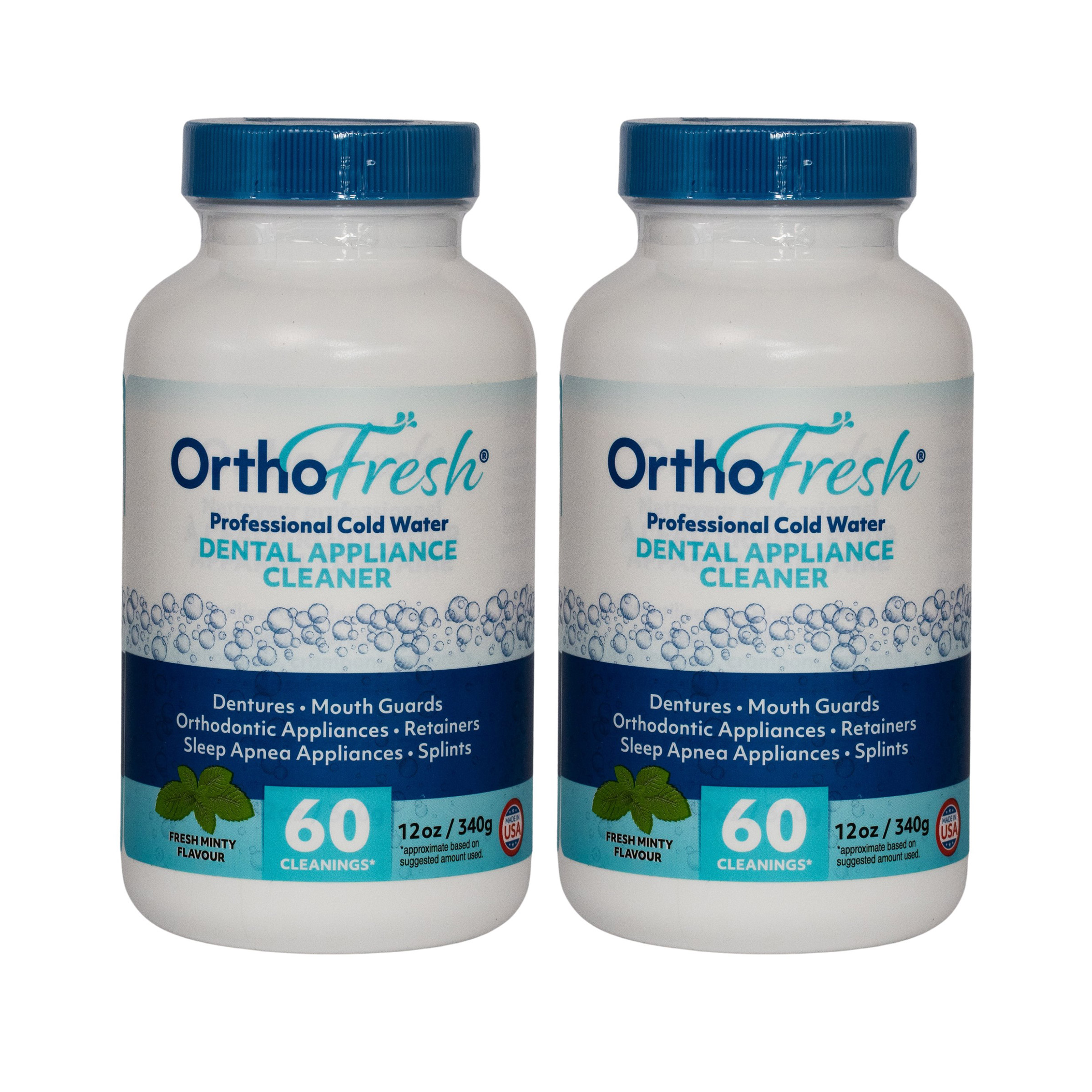 OrthoFresh Dental Appliance Cleaner, 2 x 340 g