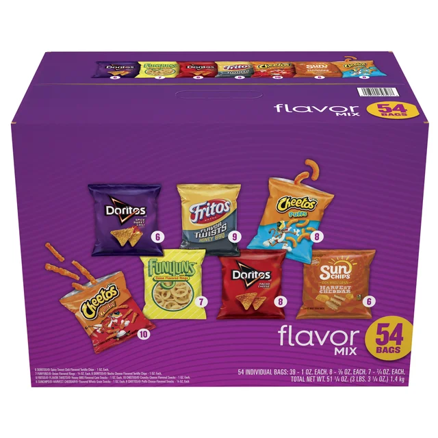 Frito Lay Flavor Mix, Variety Pack, 54-count