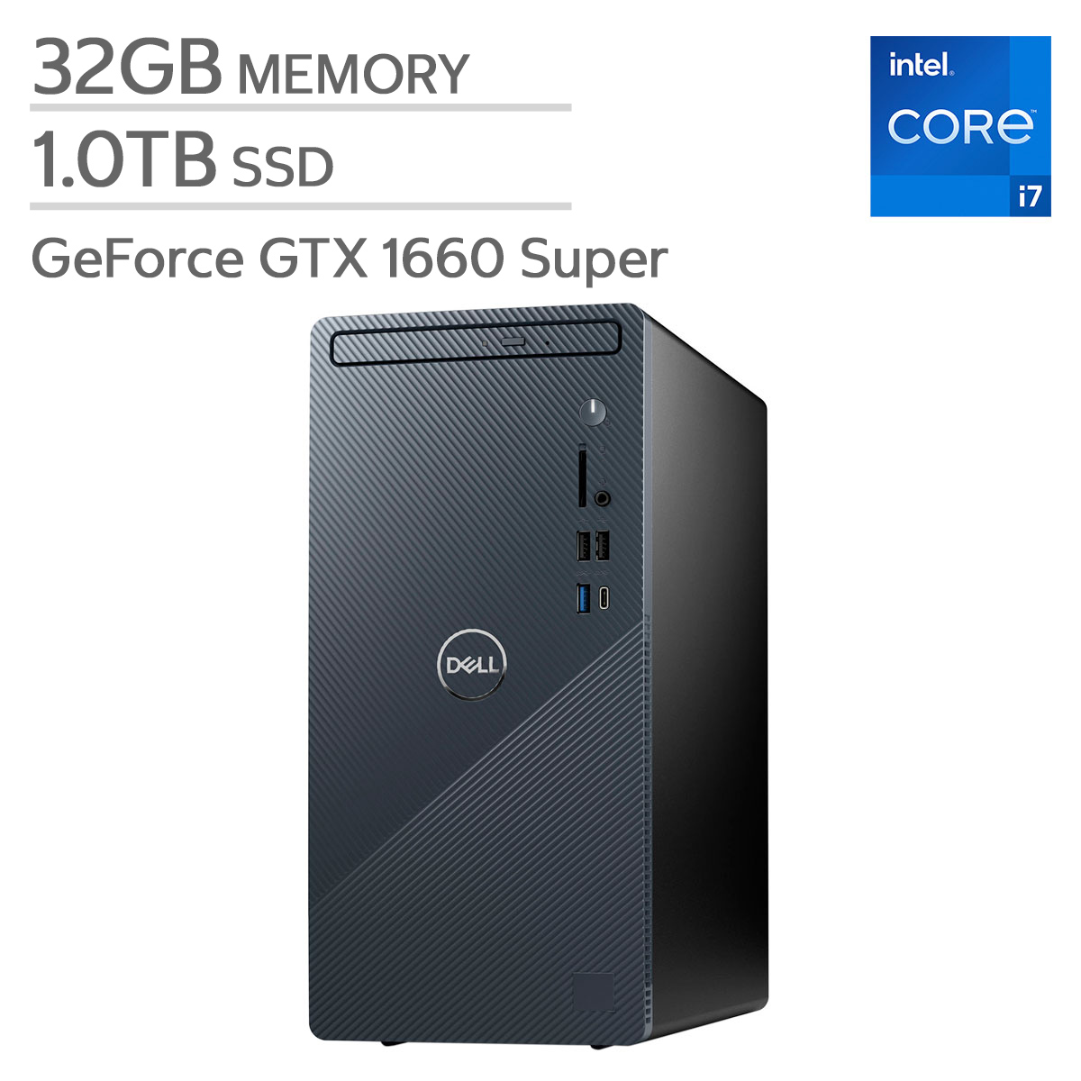 Dell Inspiron Desktop - 13th Gen Intel Core i7-13700 - GeForce GTX