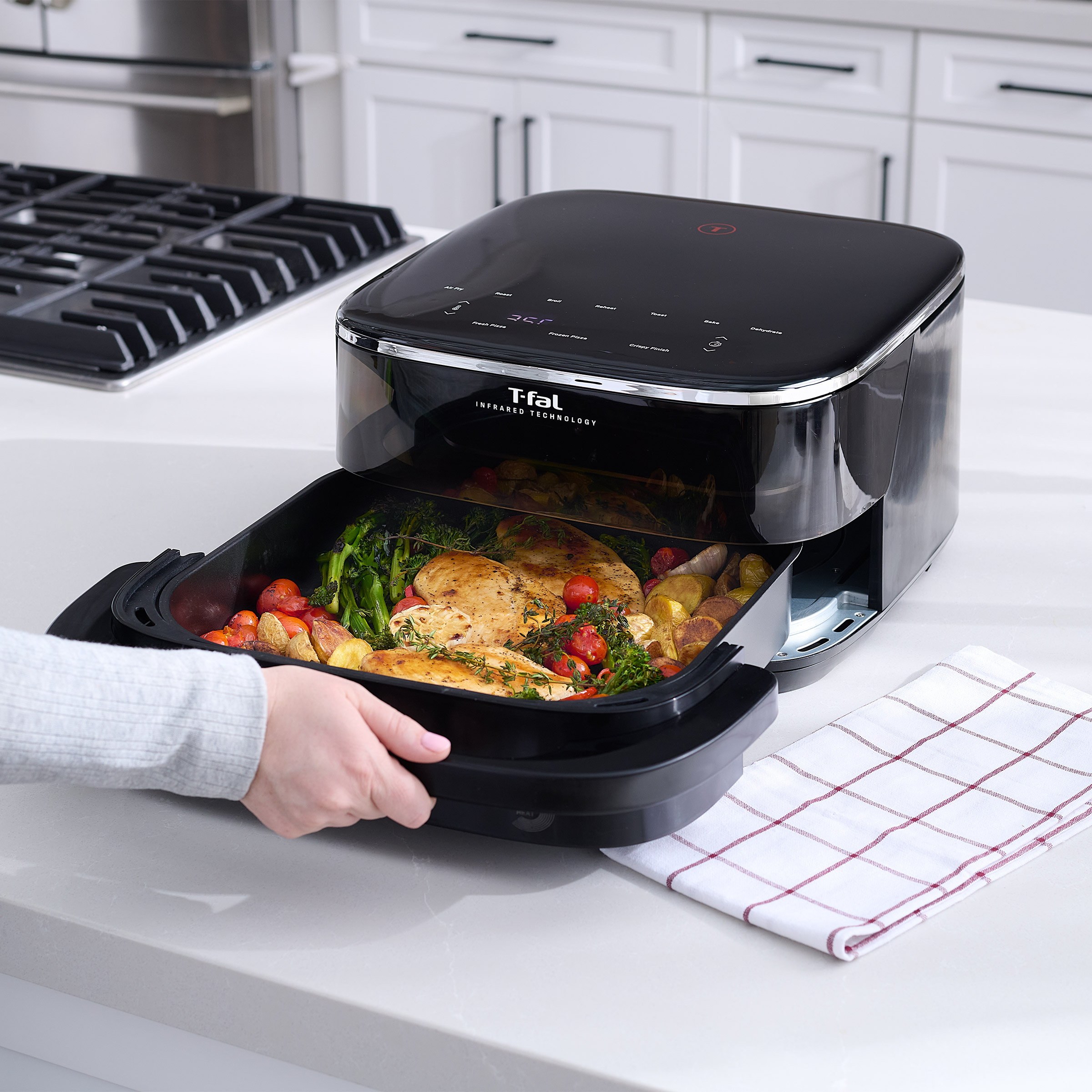 T-fal Surface XXL 6.3 Qt Infrared Air Fryer, 1800W, No Preheat