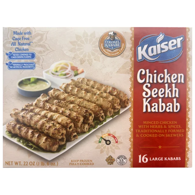 KAISER CHICKEN SEEKH KABAB 16 CT