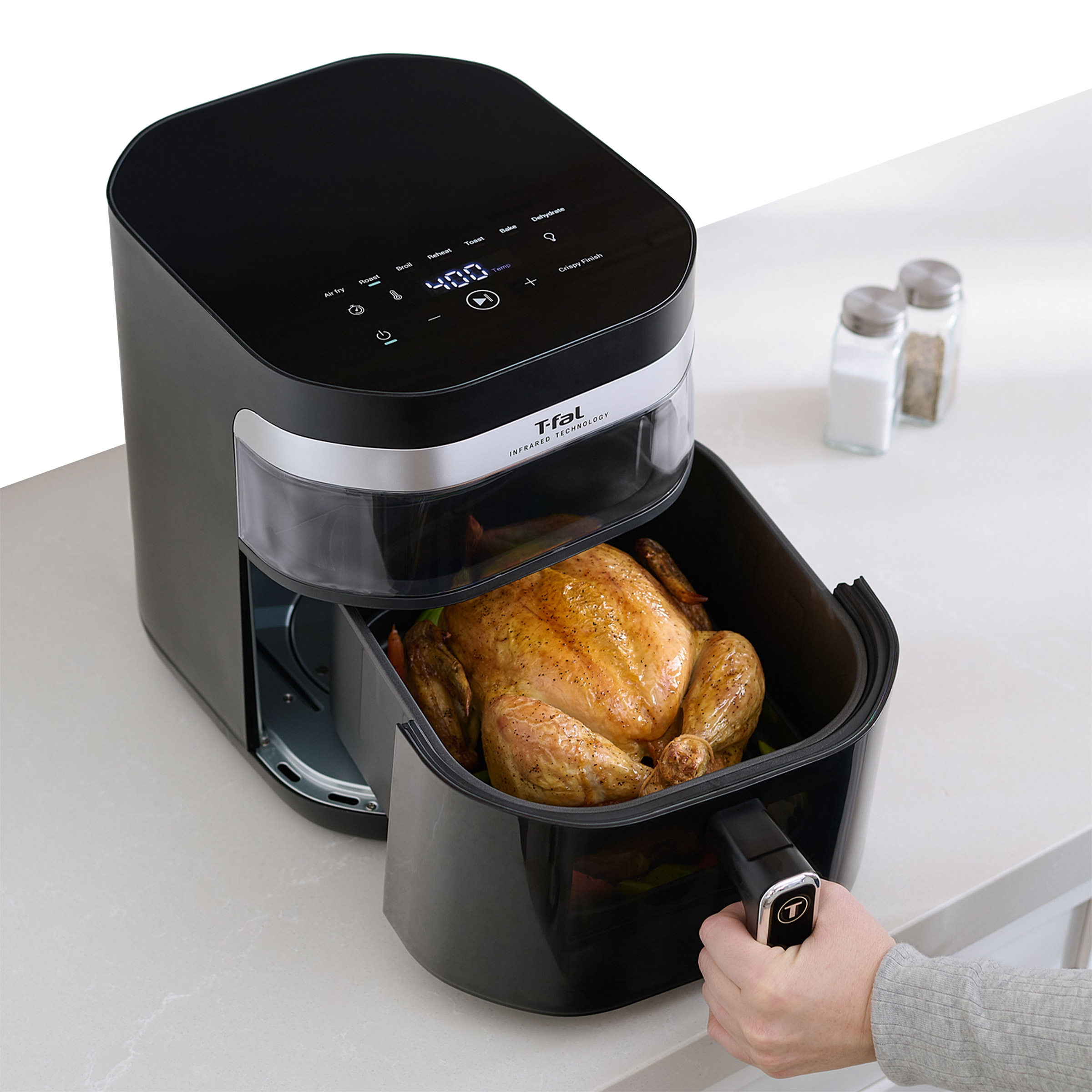 T-fal Dual Window Infrared Air Fryer 7.3QT, Dual Heating | Costco