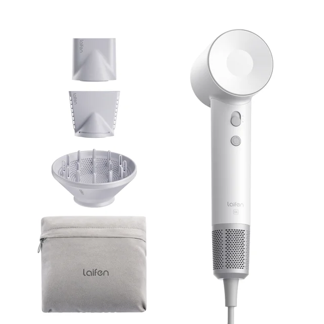 Laifen SE Hair Dryer + Travel Bag - 1400 Watts, White