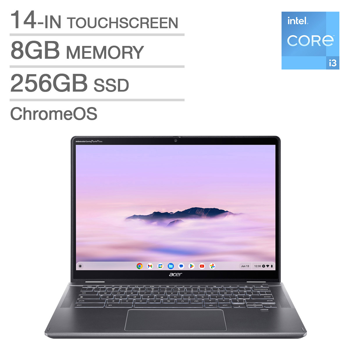 Acer Spin 514 14.0-in. Touchscreen Chromebook Plus Intel Core i3