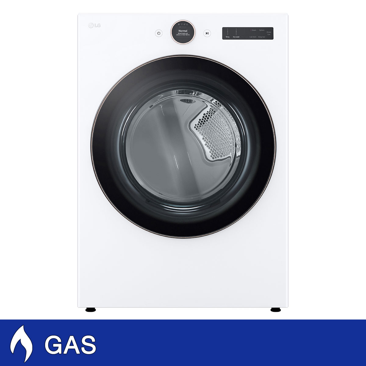 LG 7.4 cu. ft. Capacity Energy Star Smart GAS Dryer with AI Sensor Dry and Turbosteam