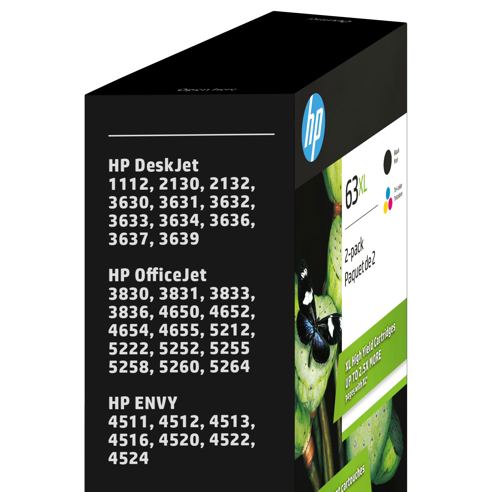 HP 63XL Black and Tri-Color High Yield Original Ink Cartridges