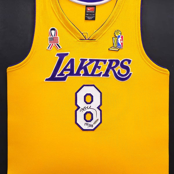 Kobe Bryant Autographed Framed Yellow Nike Los Angeles Kobe Bryant Autographed Framed Yellow Nike Los Angeles